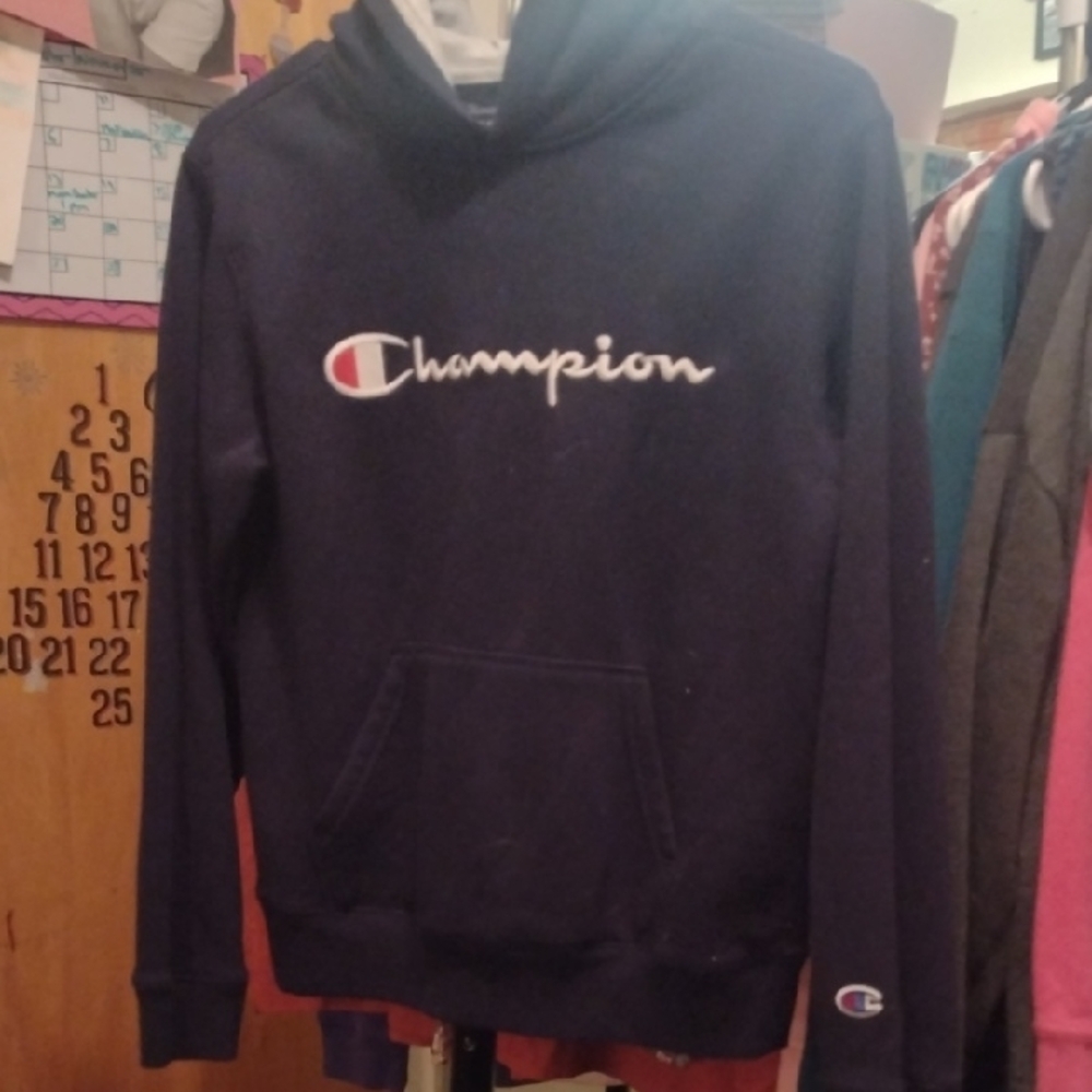 Champion Dark Blue Pullover Hoodie-055v
